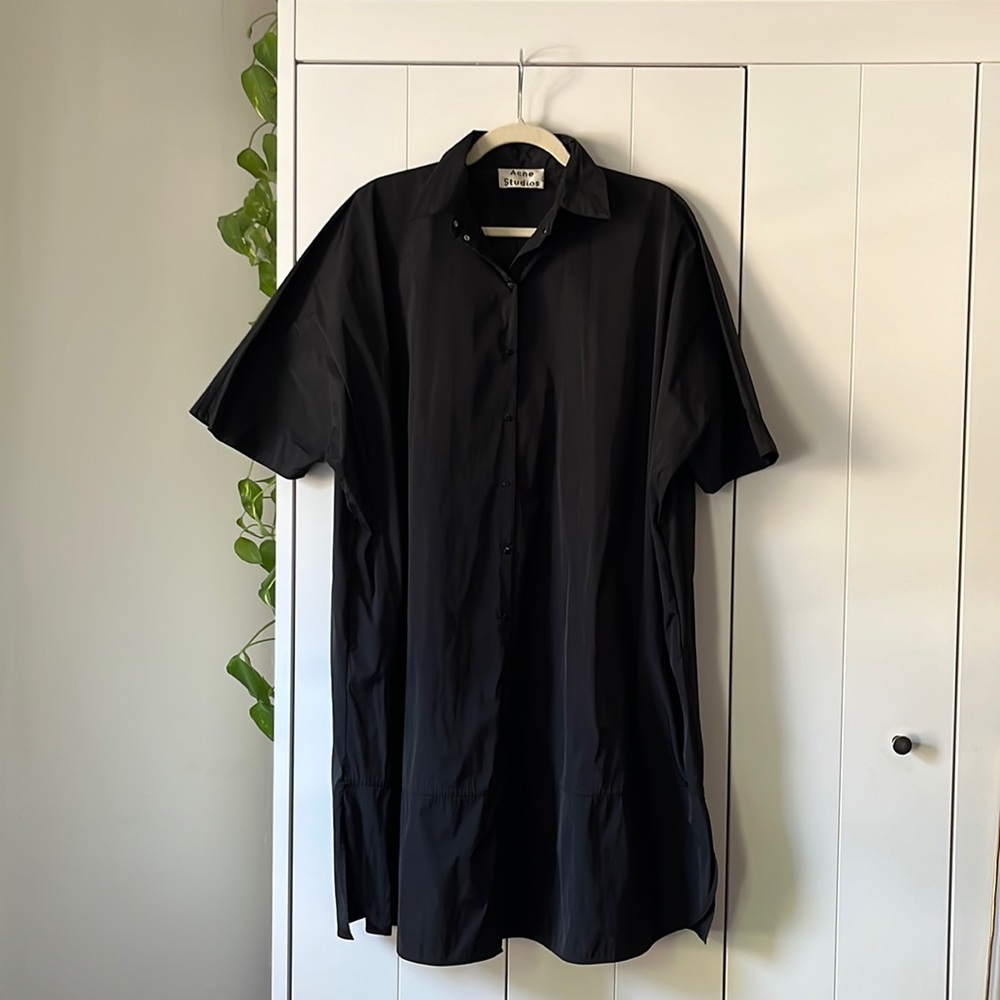 Acne studios black shirt dress